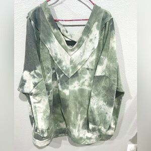 Green Tie-Dye oversized sweatshirt